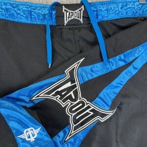 UFC Tapout 2XL Black & Blue‎ Athletic MMA Training Gym Shorts wrestling Menswear